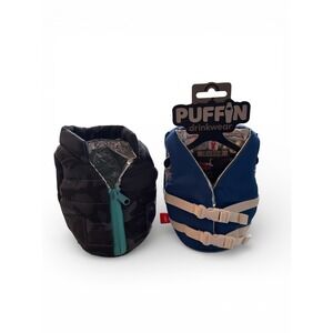 Puffin Drinkwear Beverage Cooler Bundle OS Blue Black New Life Vest Puffer Vest
